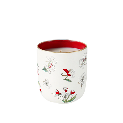 Ginger Flower Scented Candle 220g With Gold Lid