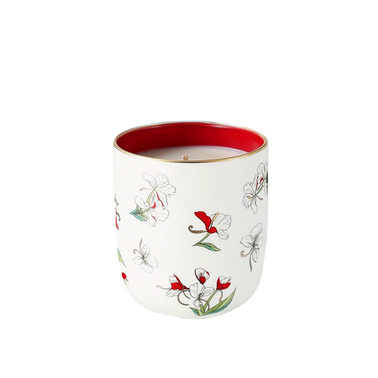 Ginger Flower Scented Candle 220g With Gold Lid