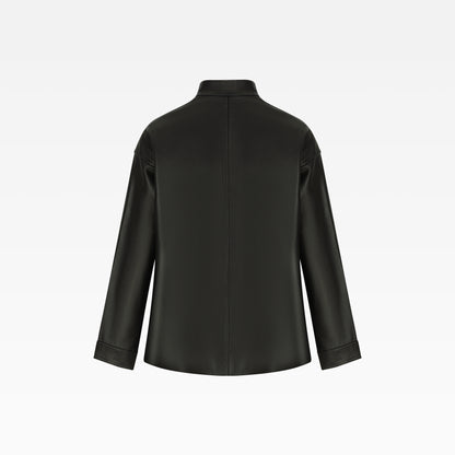 Tang Leather Five-button Jacket
