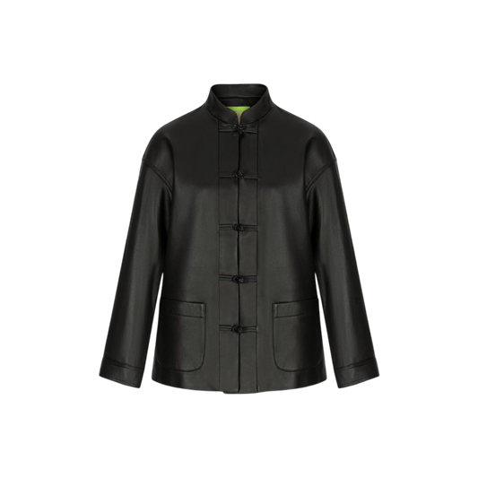 Tang Leather Five-button Jacket