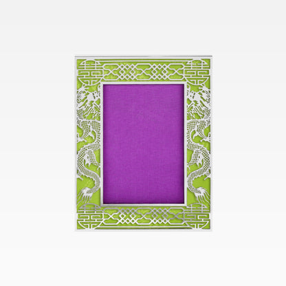 5R Dragon Filigree Photo Frame - Silver