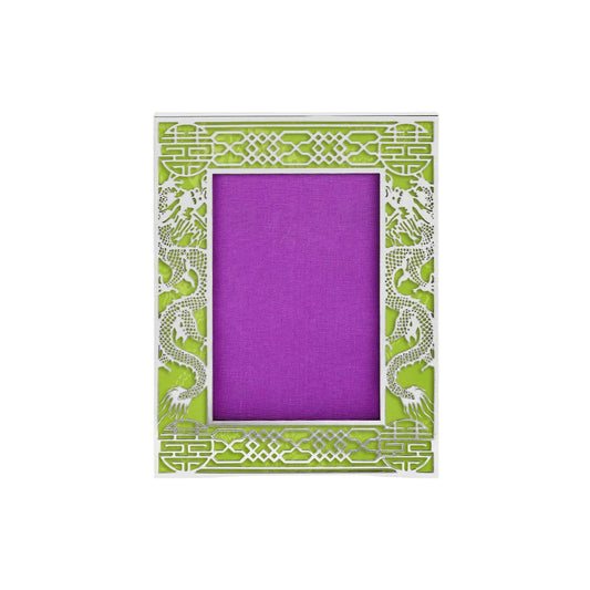 4R Dragon Filigree Photo Frame - Fuchsia Lime
