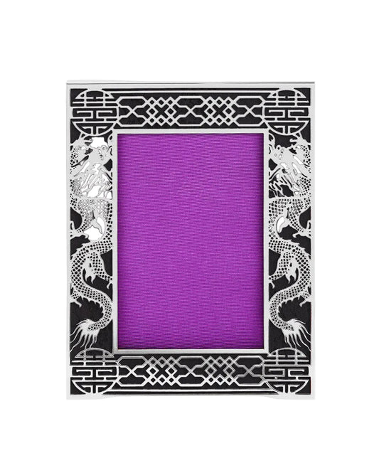 5R Dragon Filigree Photo Frame - Black Red