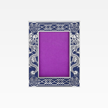 5R Dragon Filigree Photo Frame - Silver