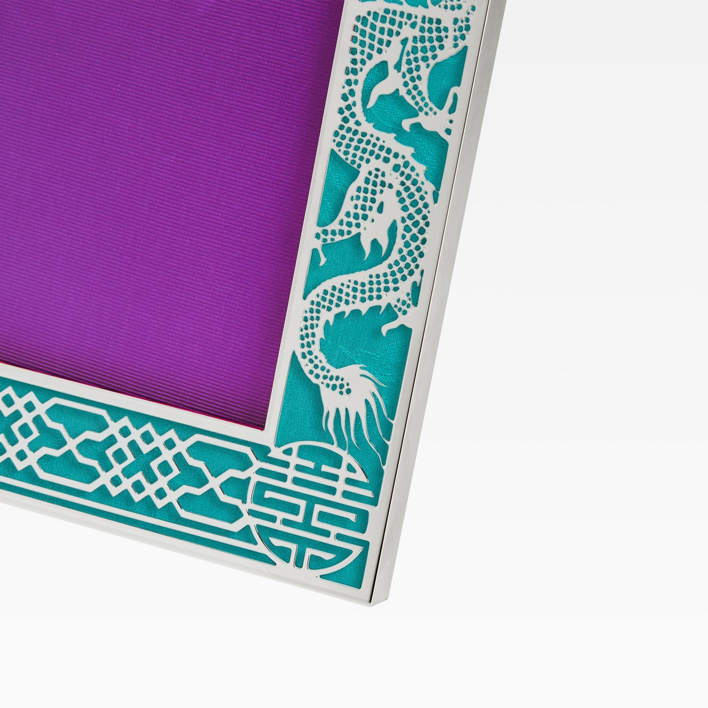 5R Dragon Filigree Photo Frame - Silver