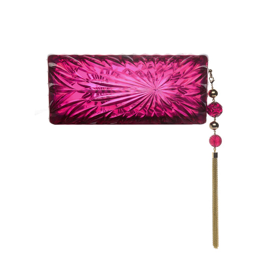 Long Rectangle Clutch Deep Purple