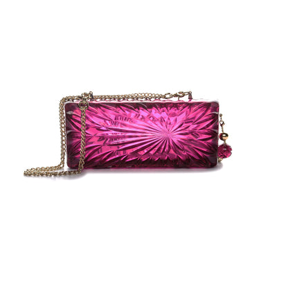 Long Rectangle Clutch Deep Purple