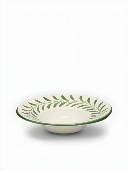 Pasta Plate, Set of 2 Helecho, Fern Green