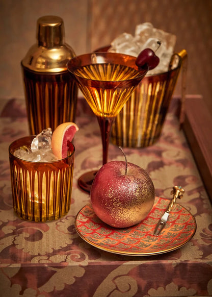Prism Double Old Fashioned Glasses - Amber (Set of 4)