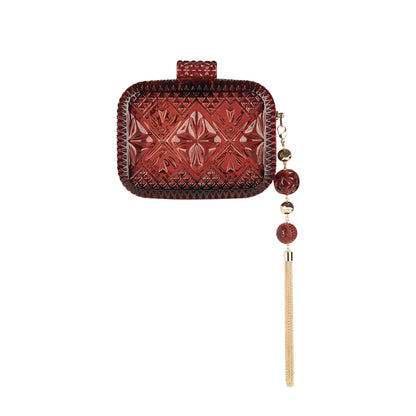 Hand Carved Clutch Amber