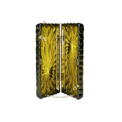 Long Rectangle Clutch Olive