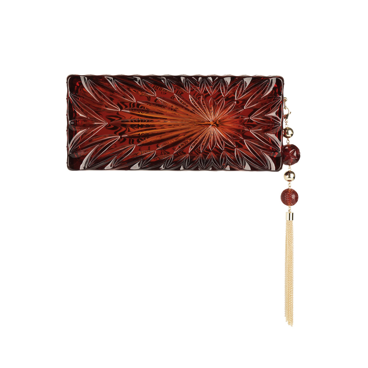 Long Rectangle Clutch Amber