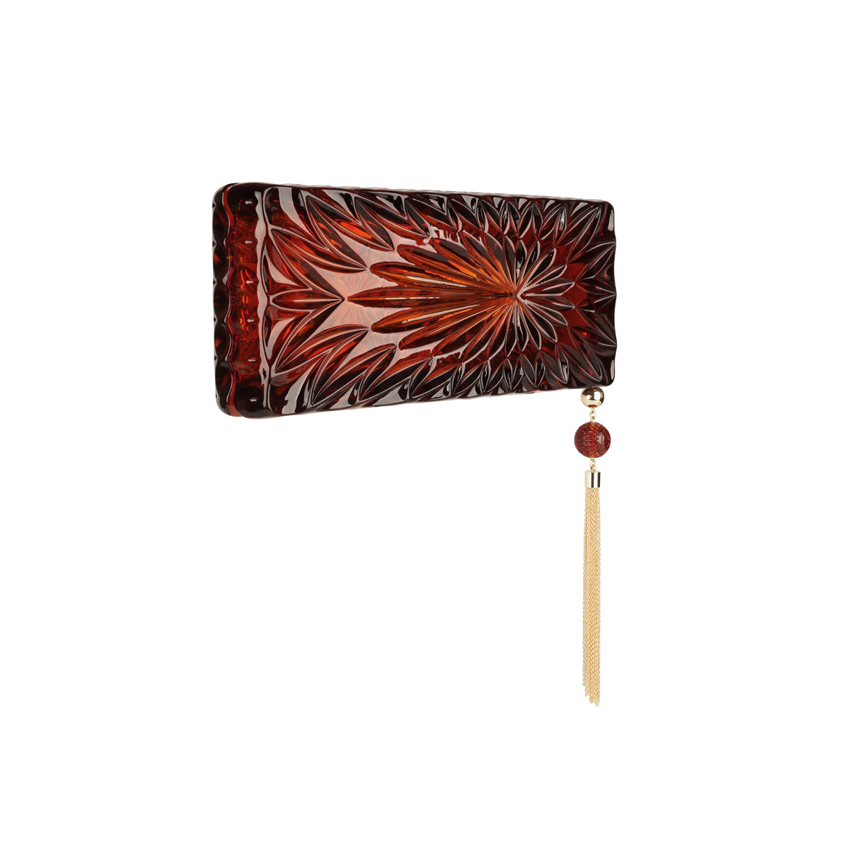 Long Rectangle Clutch Amber