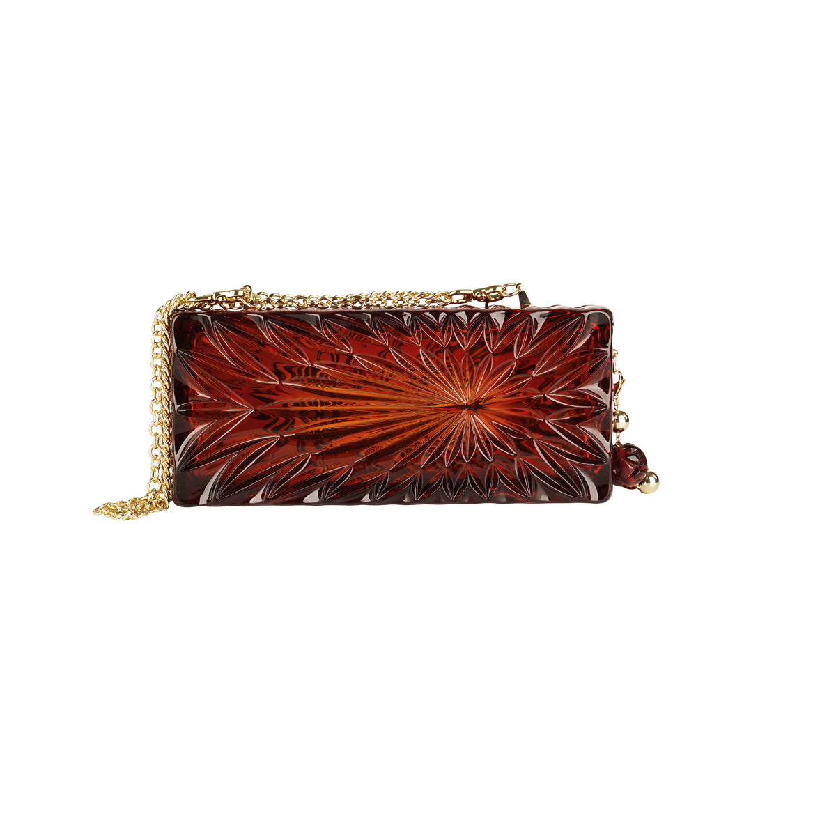 Long Rectangle Clutch Amber