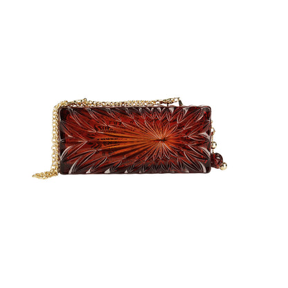 Long Rectangle Clutch Amber