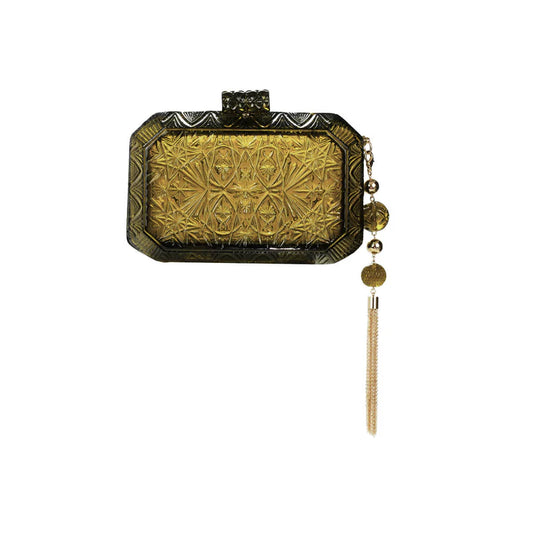 Wide Octagon Clutch Olive