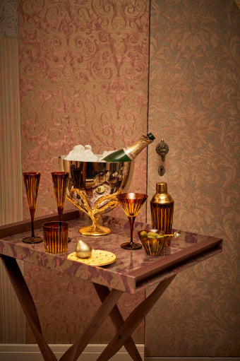 Prism Champagne Flutes - Amber (Set of 4)