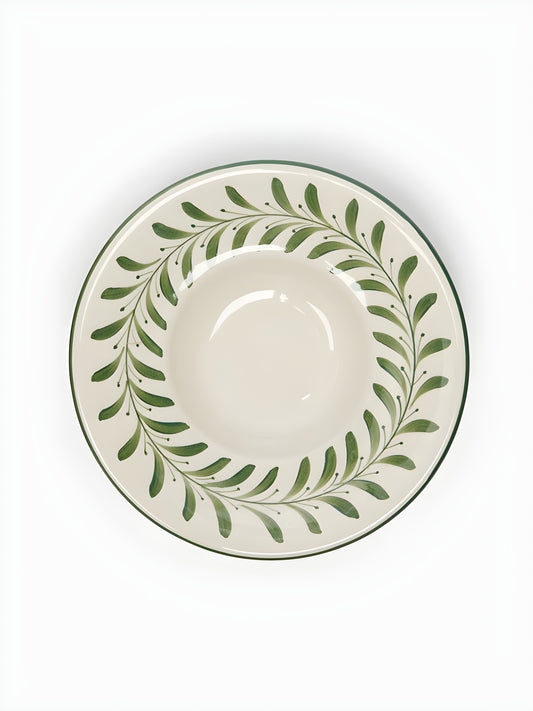 Pasta Plate Helecho- Fern Green S/4